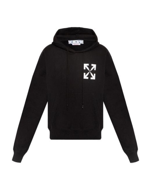 Off-White c/o Virgil Abloh Black Arrows Logo-Print Cotton Hoodie for men