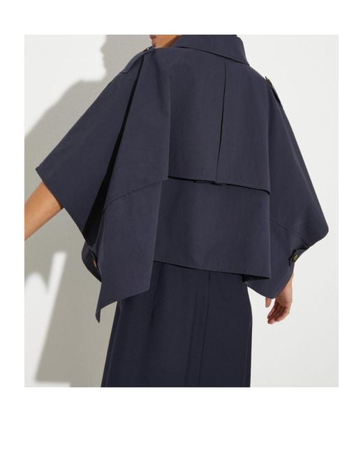 MAX&Co. Blue Single Breasted Cape
