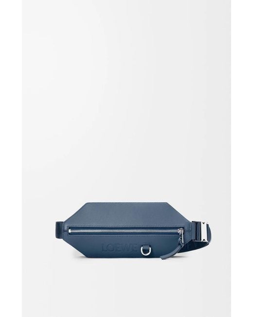 Loewe Blue Zippered Crossbody Bag for men