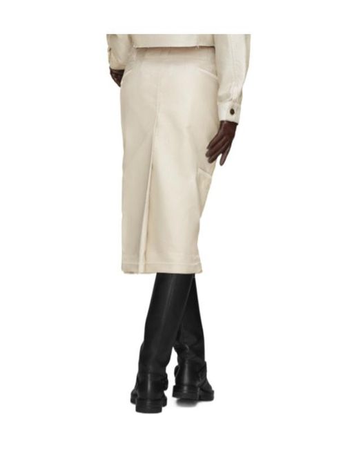 Maison Margiela Natural Chino Midi Skirt