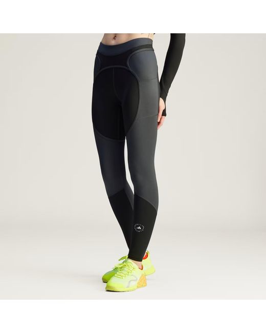Adidas By Stella McCartney Black Colour-Block Performance Leggings