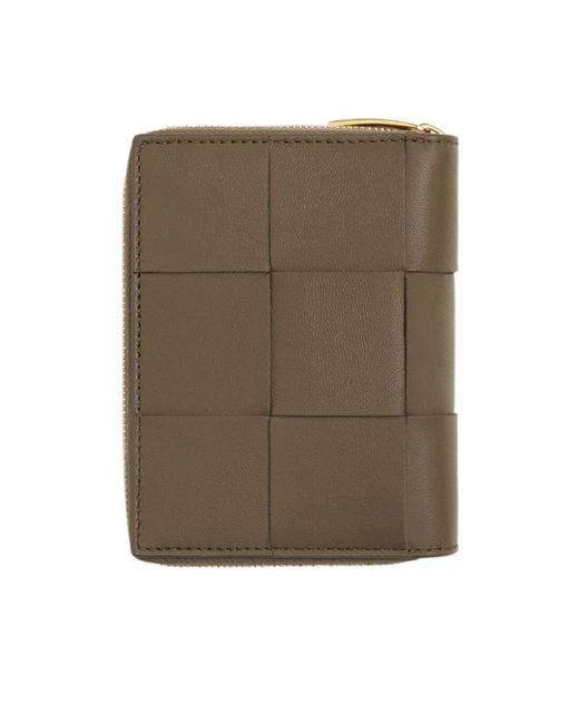Bottega Veneta Brown Small Cassette Compact Zip Around Wallet