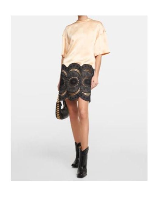 Stella McCartney Black Embroidered Minidress