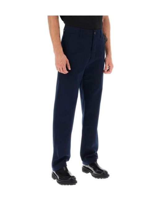 AMI Blue Alexandre Mattiussi Straight-Leg Trousers for men