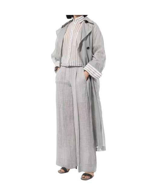 Brunello Cucinelli Gray Long-Sleeved Windbreaker