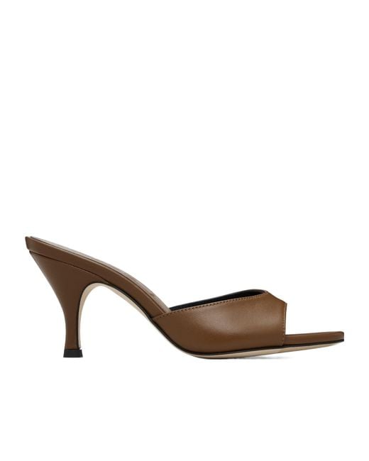 Aeyde Brown Samia Stiletto Mules