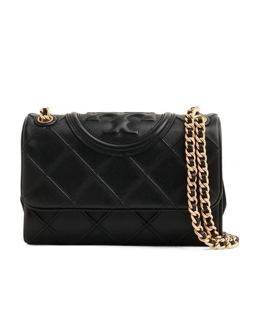 Tory Burch Black Fleming Convertible Small Shoulder Bag