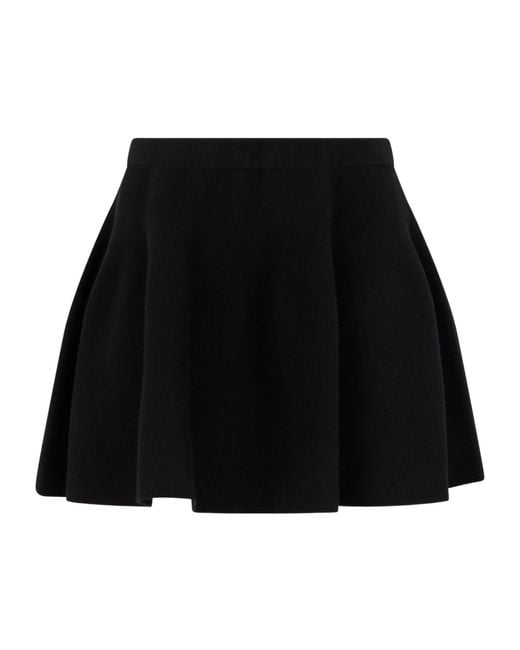 Lisa Yang Black High-Waist Knitted Mini Skirt
