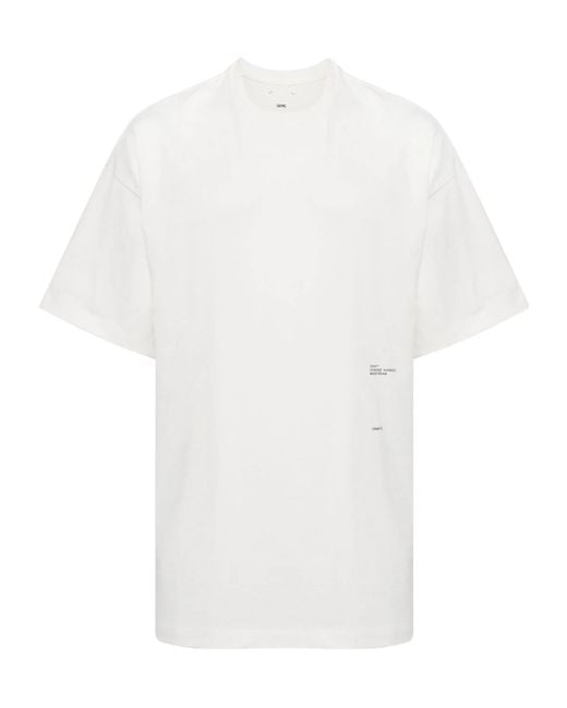 OAMC White Photograph-Print Cotton T-Shirt for men