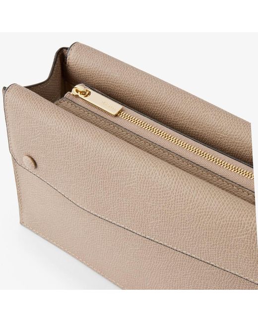 Valextra Natural Flap Shoulder Bag
