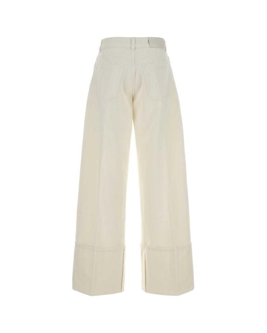 Givenchy White Turn-Up Wide-Leg Jeans