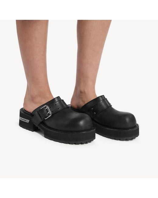 Balenciaga Black Venom Buckled Mules