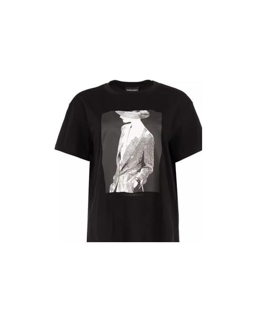 Emporio Armani Black Item O-Neck Short-Sleeved T-Shirt