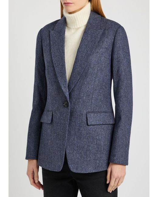 Veronica Beard Blue Vega Dickey Wool Blazer