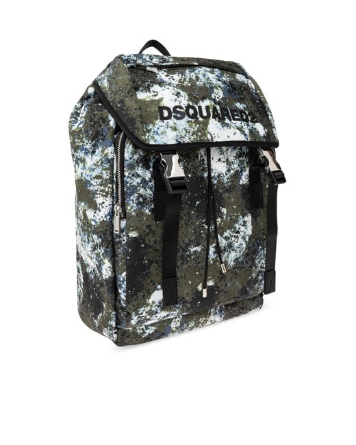 DSquared² Gray Sprayed Effect Backpack for men