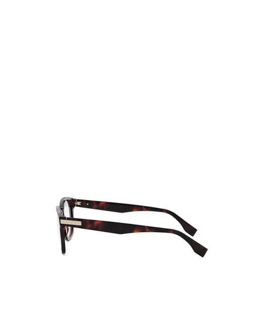 Fendi White Geometrically Framed Flat Mirror for men