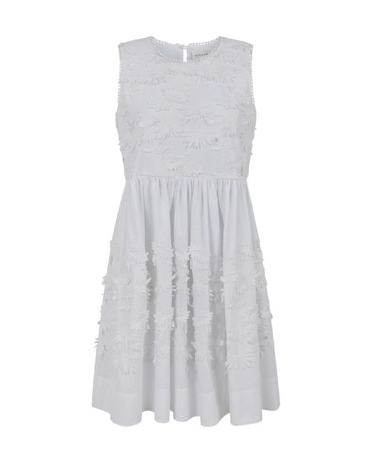 P.A.R.O.S.H. Gray Embroidered Sleeveless Dress
