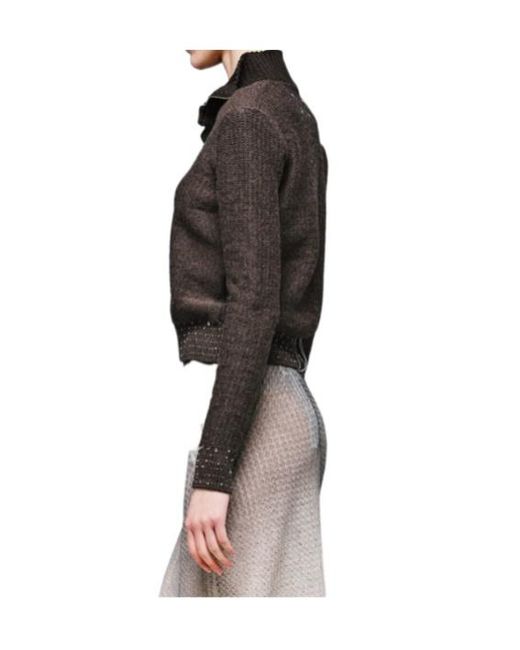 Maison Margiela Black Half-Zip Knitted Jumper