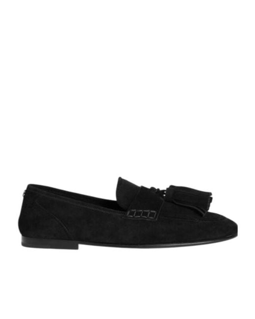 Dolce & Gabbana Black Tassel Detailed Loafers for men