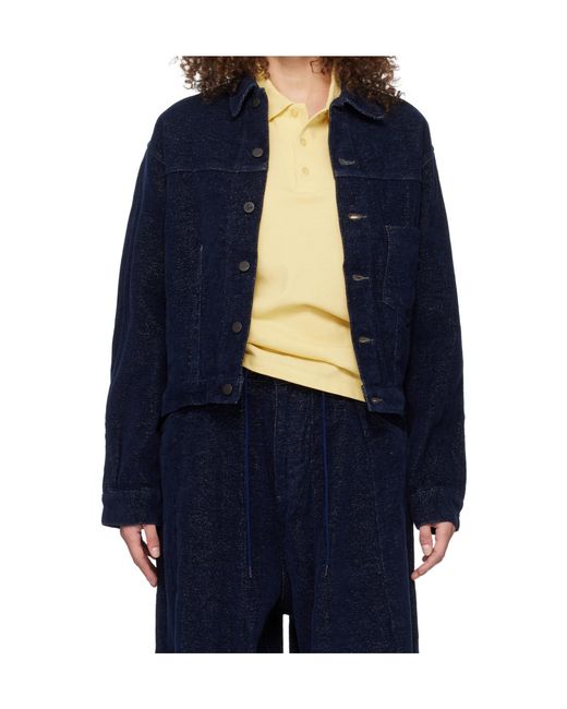 Needles Blue Darts Bottom Collared Casual Jacket for men