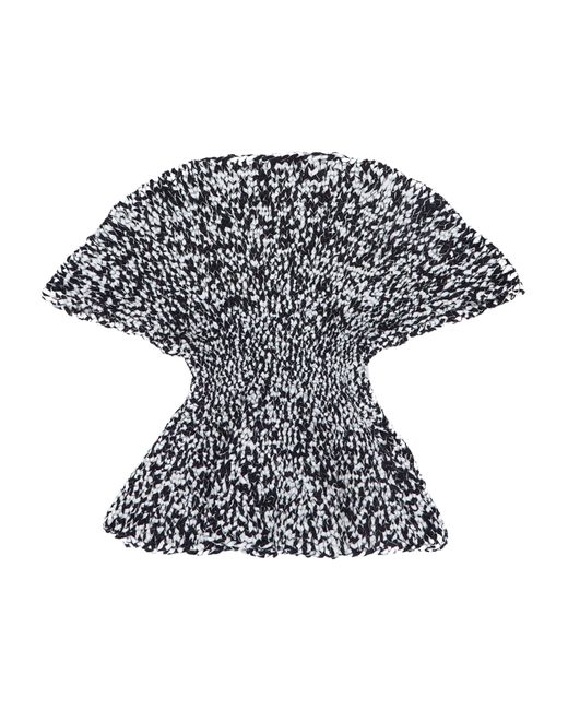 Khaite Multicolor Mathilde Hand-Knit Peplum Top