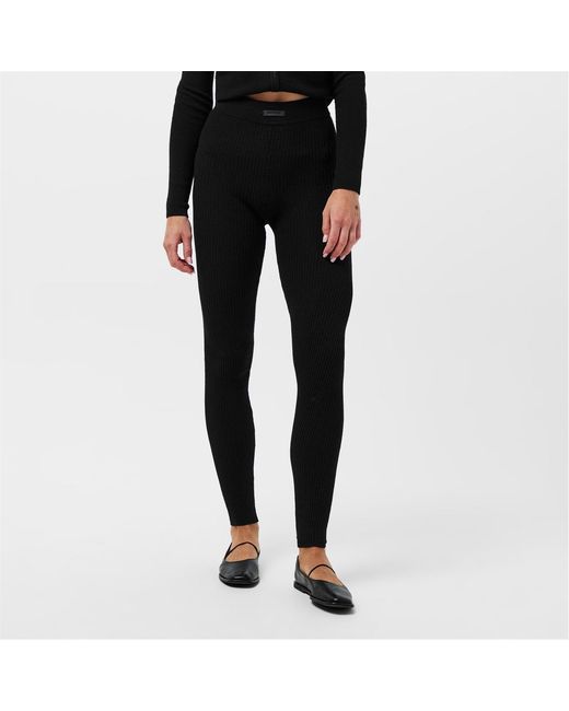 Fear Of God Black Waffle Logo Leggings