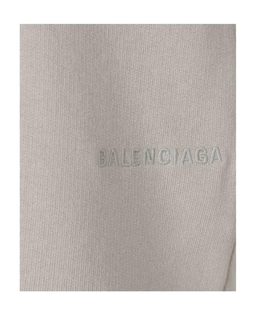 Balenciaga Natural Logo Embroidered Bermuda Shorts for men