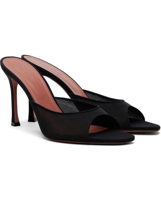AMINA MUADDI Black Alexa Mesh 95 High-Heeled Sandals