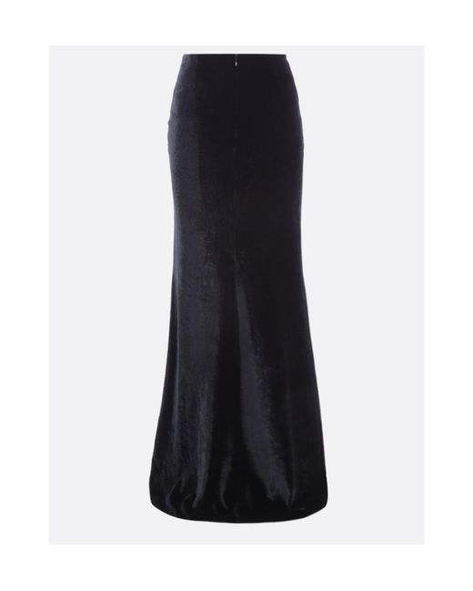 Blumarine Black Slit Detailed Long Skirt