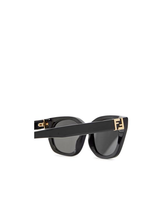 Fendi White Narrow Cat-Eye Sunglasses