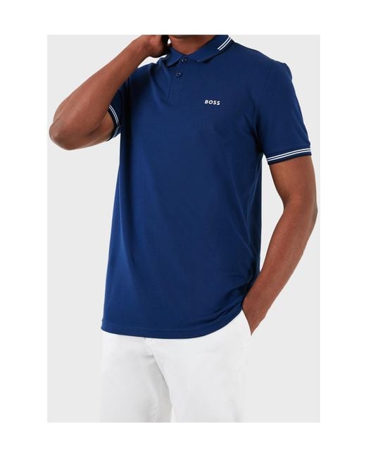 Boss Blue Paul Modern Essential Polo Shirt for men