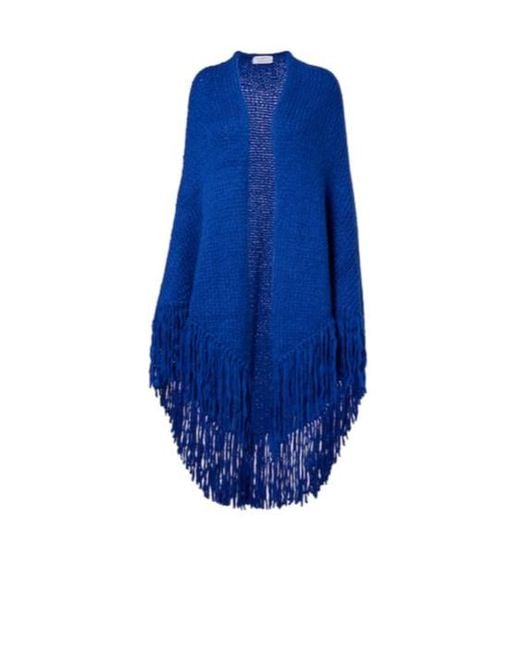Gabriela Hearst Blue Lauren Fringed Cashmere Shawl