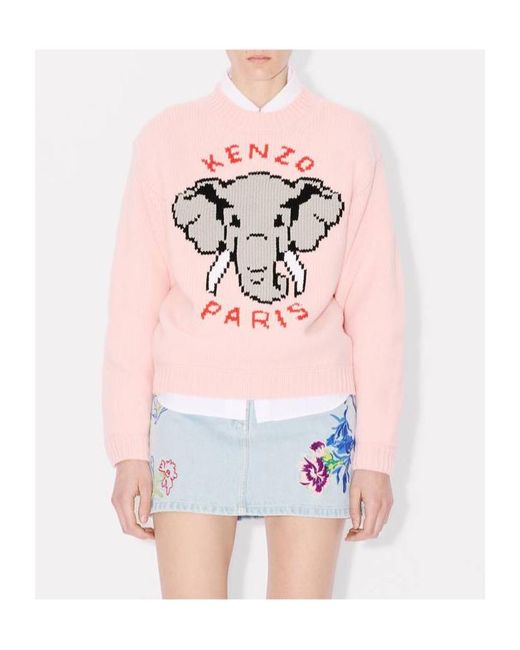 KENZO Pink Elephant' Wool Jumper