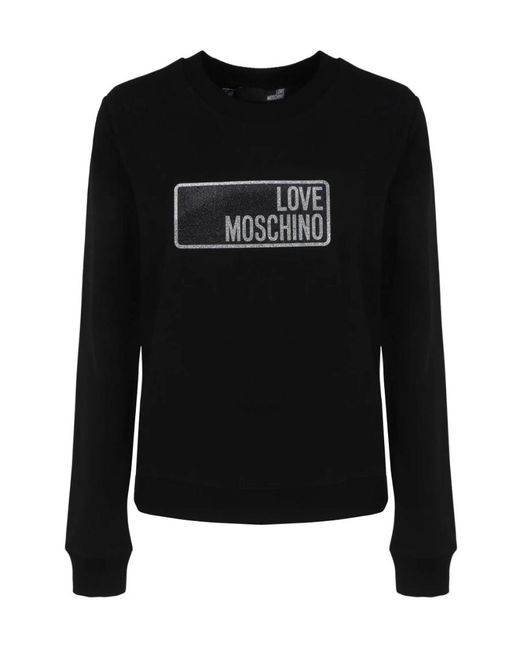 Moschino Black Logo-Print Sweatshirt