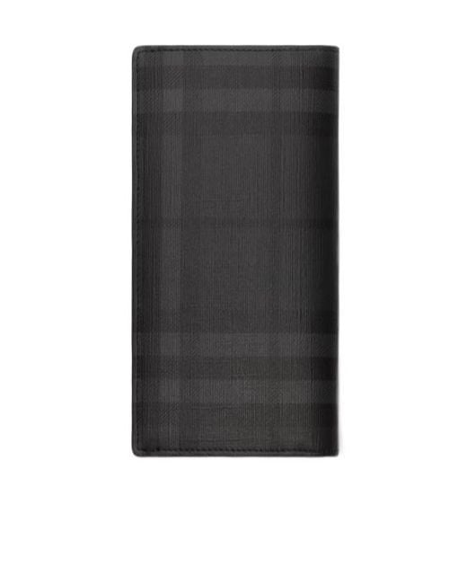 Burberry Black City Check Continental Wallet for men