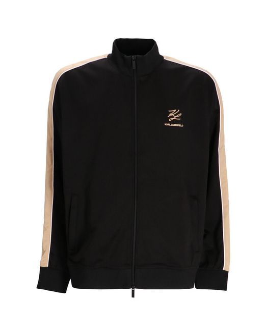 Karl Lagerfeld Black Stripe Detailed Jacket for men