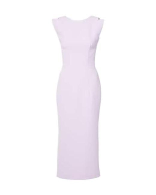 Maticevski Purple Singular Open-Back Cocktail Dress