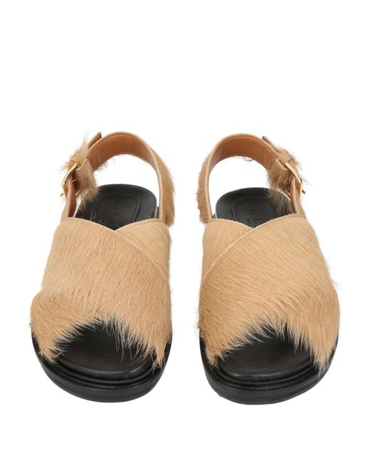 Marni Natural Solid Color Sandals