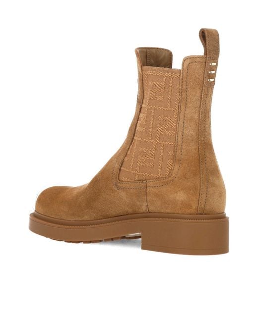 Fendi Brown Filo' Ankle Boots