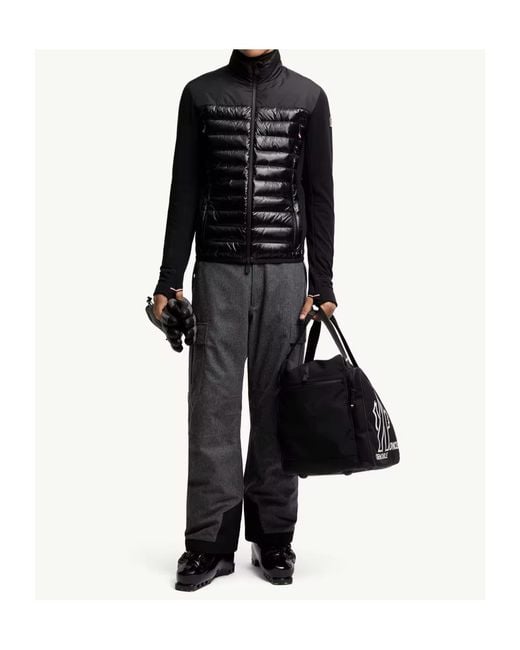 Moncler Black Grenoble Padded Polartec Zip-Up Jacket for men