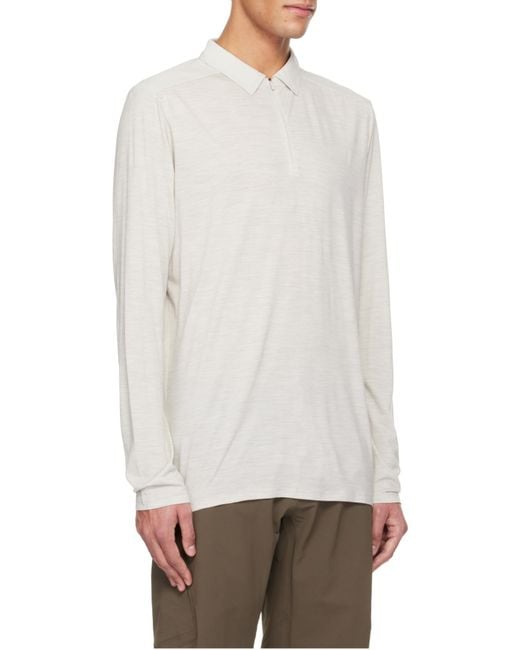 Veilance White Mélange-Effect Wool-Blend Polo Shirt for men