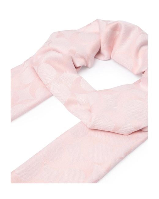 COACH Pink Tassel Scarf