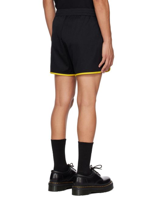 DSquared² Black Logo-Print Track Shorts for men