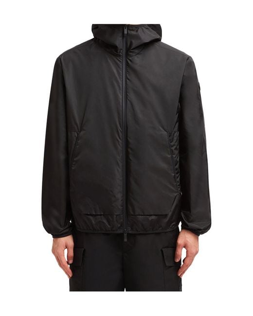 Moncler Black Granier Logo Patch Zip-Up Jacket for men