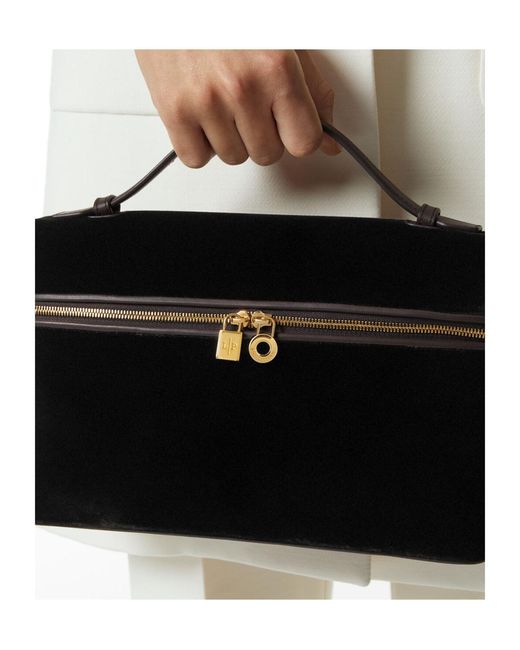 Loro Piana Black Extra Pocket L27 Shoulder Bag