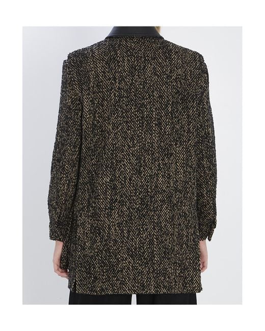 Max Mara Gray Angio Long-Sleeved Jacket