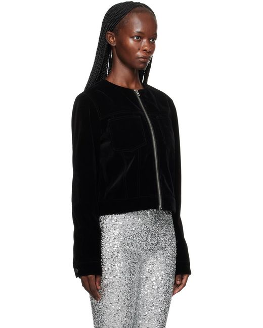 we11done Black Collarless Casual Jacket