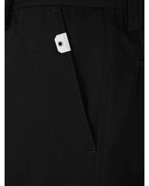 Off-White c/o Virgil Abloh Black Logo Embroidered Cargo Shorts for men