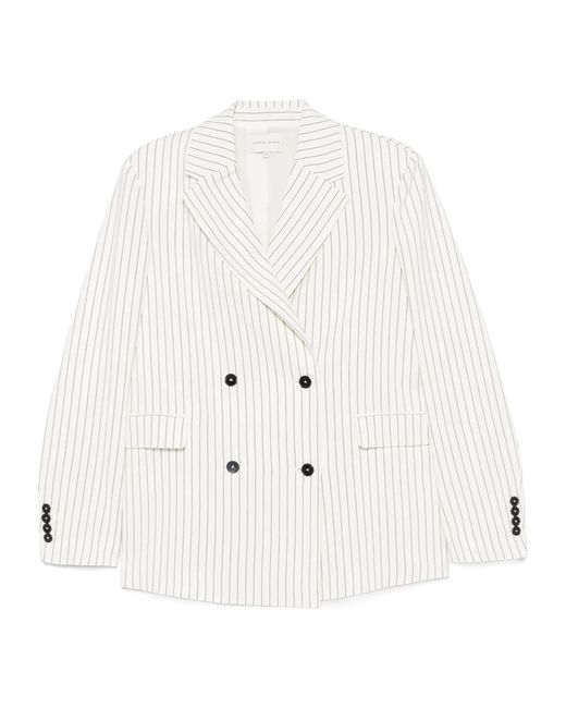 Loulou de Saison White Double-Breasted Jacket