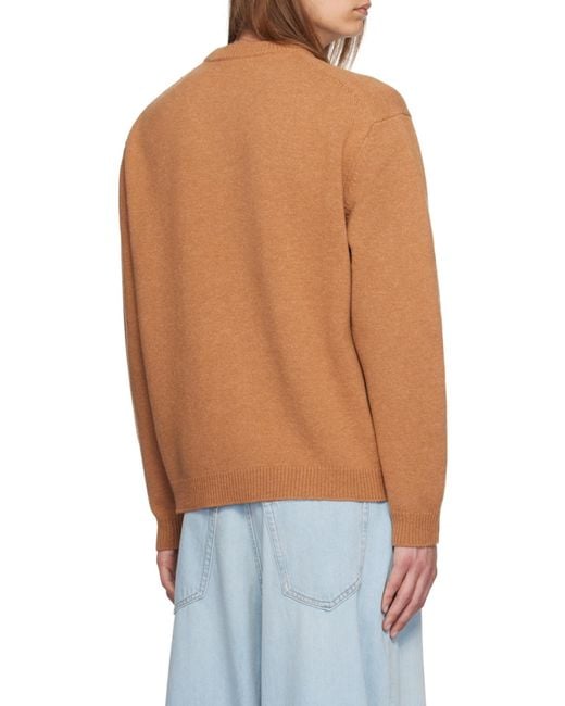 Maison Kitsuné Blue Maison Kitsuné Fox Head Intarsia-Knit Jumper for men